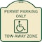 Signmission Georgia ADA Handicapped Parking Accessible Permit Parking Only Tow-Away Zone with Sym, TG-1818-23935 A-DES-TG-1818-23935 - alternate 1